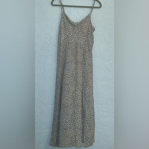 American Eagle Light Blue Floral Spaghetti Strap Maxi Dress